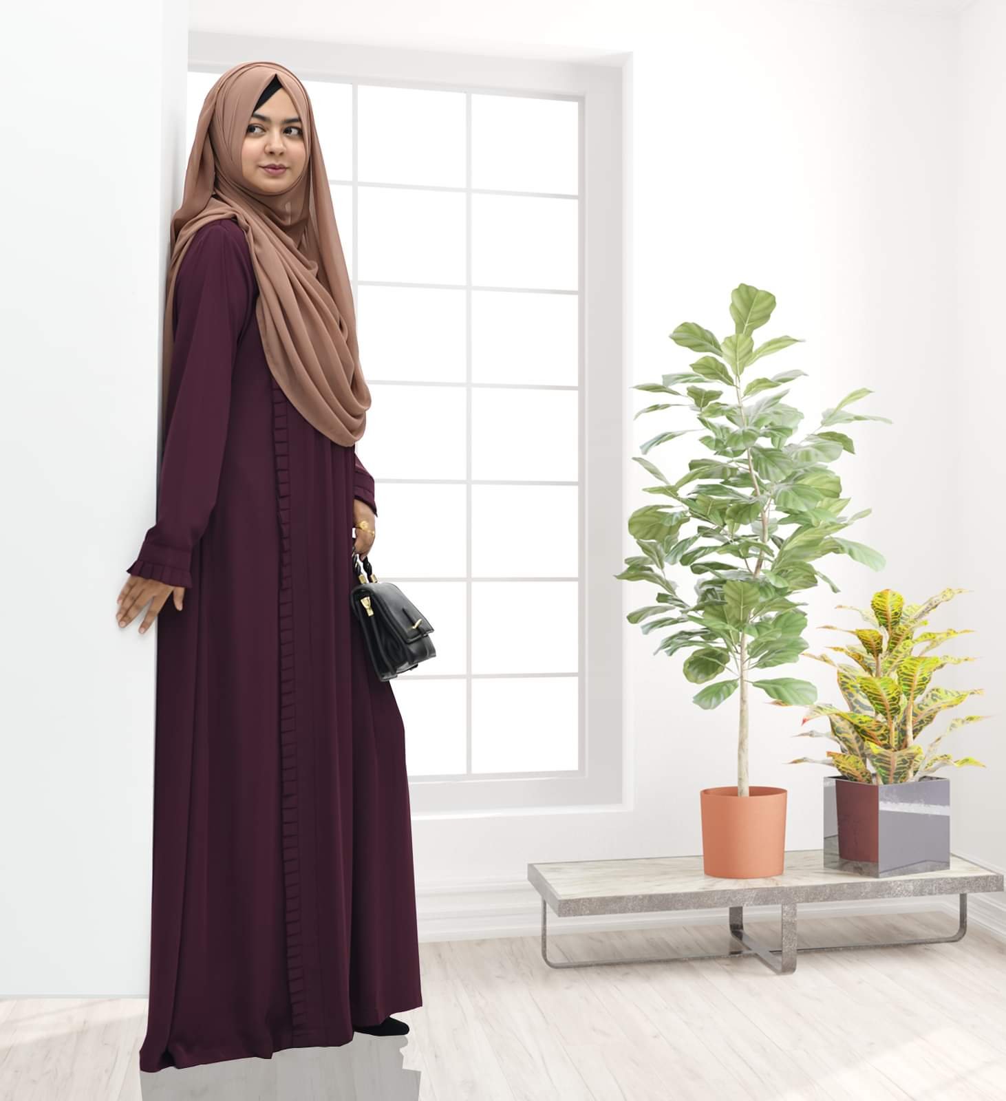 সাইড কুচি আবায়া বোরকা (Side-Cut Abaya Burqa) - Image 3
